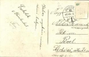 1941 Pétervárad, Peterwardein, Petrovaradin (Újvidék, Novi Sad); Pétervárad vára, felrobbantott vasú...