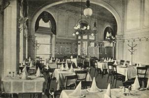 1910 Budapest V. Schuller és Társa éttermei, étterem belső. Váci körút 68. (ma Bajcsy-Zsilinszky út)