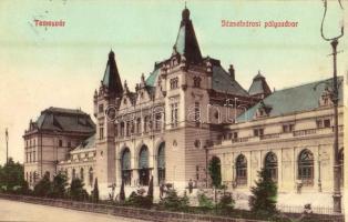 Temesvár, Timisoara; Józsefvárosi pályaudvar, vasútállomás / Bahnhof / Iosefin railway station