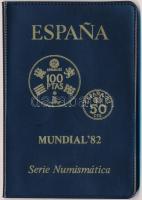 Spanyolország 1982. 1P-100P (6xklf) forgalmi sor műbőr tokban tanúsítvánnyal T:1-
Spain 1982. 1 Pes...