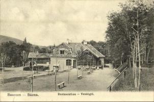 1912 Bázna, Bázna-fürdő, Felsőbajom, Baiumul de Sus, Baassen, Baile Bazna; Restauration / Vendéglő, étterem / restaurant (EK)