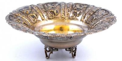 Háromlábú fém kínálótálka 16 cm