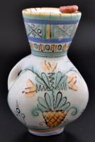 Iparművészi Vállalatos Gorka váza, mázas kerámia, jelzett, hibátlan, m: 17,5 cm