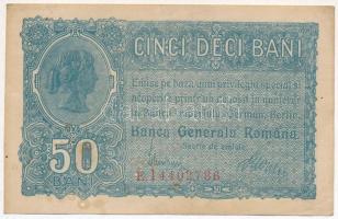 Románia / Német megszállás 1917. 50b T:III
Romania / German occupation 1917. 50 Bani C:F