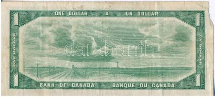 Kanada 1954. 1$ T:III- szakadás Canada 1954. 1 Dollar C:VG tear