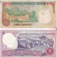 Tunézia, 1980. 5D + 1983. 5D T:III,III-
Tunisia 1980. 5 Dinars + 1983. 5 Dinars C:F,VG