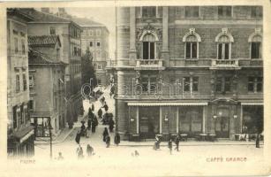 1903 Fiume, Rijeka; Caffé Grande / cafe, street