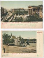 Budapest, Múzeum körút és Városliget. Ganz Antal kiadásai - 2 db régi képeslap / 2 pre-1905 postcards
