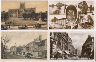 30 db RÉGI használatlan angol vidéki városképes lap / 30 pre-1945 unused British rural town-view postcards