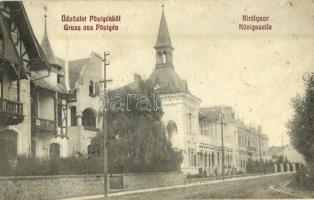 1909 Pöstyén, Pistyan, Piestany; Királysor, villák. Kiadja Gipsz H. 113. / villa alley (felületi sérülés / surface damage)