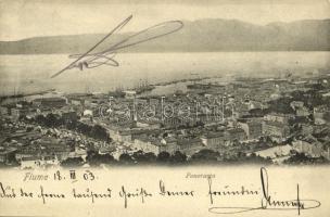 1903 Fiume, Rijeka; Panorama / látkép / general view