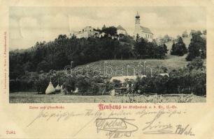 1903 Neuhaus bei Weissenbach, Ruine und Pfarrkirche / castle ruins, parish church. C. Ledermann jr. 2484.