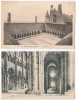 16 db RÉGI használatlan francia városképes lap kastélyokkal és templomokkal. vegyes minőség / 16 pre-1945 unused French town-view postcards with castles and churches. mixed quality
