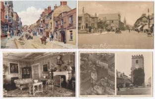 33 db RÉGI használatlan angol vidéki városképes lap / 33 pre-1945 unused British rural town-view postcards