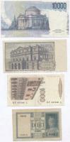 Olaszország 1935. 10L + 1973. 1000L + 1982. 1000L + 1984. 1000L T:III
Italy 1935. 10 Lire + 1973. 1...