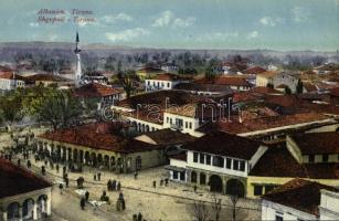 Tirana, square, mosque + 1916 K.u.K. Krafwagenkolonne Nr. 35. K.u.K. Etappenpostamt 349