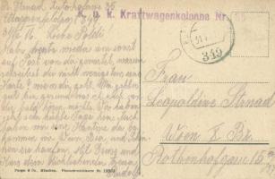 Tirana, square, mosque + "1916 K.u.K. Krafwagenkolonne Nr. 35." "K.u.K. Etappenpostam...