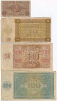 Független Horvát Állam 1941. 10K + 50K + 100K + 1942. 2K T:III- 
Independent State of Croatia 1941....