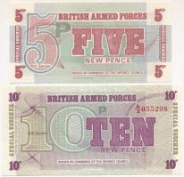 Nagy-Britannia / Katonai kiadás 1972. 5p + 10p 6. sorozat T:I  Great Britain / British Armed Forces 1972. 5 Pence + 10 Pence + 50 Pence 6th series C:UNC