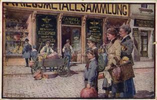 1918 Stilles Heldentum. Kriegshilfsbüro Nr. 574. / WWI Austro-Hungarian K.u.K. and German military art postcard, charity fund, collecting station s: Richard Moser (EK)