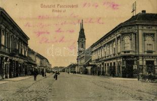 1907 Pancsova, Pancevo; Almási út, Tyirilov Isza üzlete. W.L. 950 / street, shops (EK)