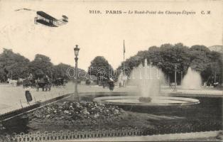Paris with airplane