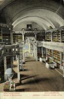 Gyulafehérvár, Karlsburg, Alba Iulia; Bathány-i könyvtár belseje a várban. Weiss Bernát kiadása, Sternád A. fényképészete / library interior in the castle