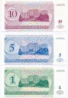 Transznisztria 1994. 1R + 5R + 10R  T:I 
Transnistria 1994. 1 Ruble + 5 Rublei + 10 Rublei C:UNC
K...