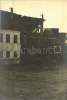 1932 Szamosújvár, Gherla; A Szamos áradásának pusztítása, árvíz / flood of the Somes river. photo
