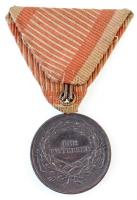 1914. "Ferenc József II. osztályú Ezüst Vitézségi Érem" jelzetlen Ag kitüntetés mellszalag...