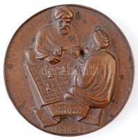 1947. "Szabadság Kupa Sakkbajnokság - Intéző XI. ker." Br plakett. Szign.: Csaklós (57mm) T:2