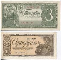 Szovjetunió 1938. 1R + 3R T:II,III Soviet Union 1938. 1 Ruble + 3 Rubles C:XF,F