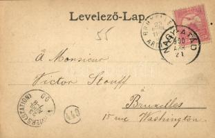 1900 Nagyatád, Főszolgabírói hivatal, Városháza, Széchenyi tér. Art Nouveau, floral (EK)