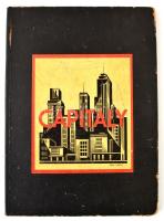 Capitaly társasjáték játéktáblája, kopott, 34x49 cm