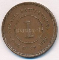 Straits Settlements / Brit gyarmat 1890. 1c Cu "Viktória" T:2 kis ph. 
Straits Settlement...