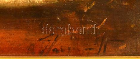 M. Horváth István (1952-): A parkban. Olaj, farost, jelzett, keretben, 50×40 cm