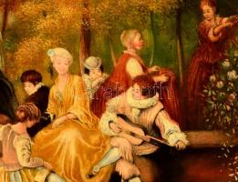 M. Horváth István (1952-): A parkban. Olaj, farost, jelzett, keretben, 50×40 cm