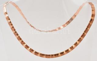 Ezüst(Ag) aranyozott hullámos kígyó nyaklánc, h: 45 cm, nettó: 11,6 g