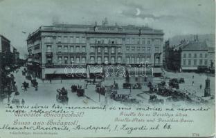 1899 Budapest V. Gizella (Vörösmarty) tér és a Dorottya utca Singhoffer Béla üzletével