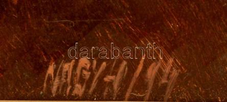 Nagy Hedvig (1960-): Elvonult a vihar. Olaj, farost, jelzett, keretben, 50×70 cm