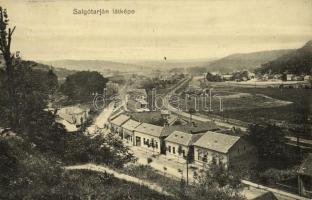 1915 Salgótarján, látkép vasútállomással