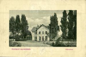 Solymár, Pályaudvar, Vasútállomás. W. L. Bp. 7545. Kiadja Kégl Sebestyén (r)