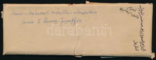 Mulci-Mohammed marokkói ellenszultán arab nyelvű levele I. Ferenc Józsefhez, sérült pecséttel