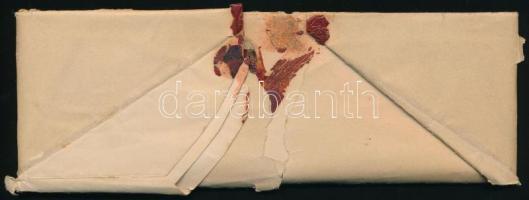 Mulci-Mohammed marokkói ellenszultán arab nyelvű levele I. Ferenc Józsefhez, sérült pecséttel