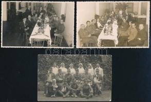 cca 1917-1940 Vegyes fotó tétel, 5 db, fotólapok, közte 3 db katonai fotóval is, 9x14 cm