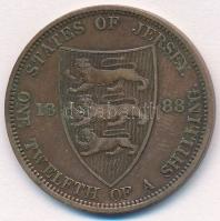 Jersey 1888. 1/12Sh Br "Viktória" T:2
Jersey 1888. 1/12 Shilling Br "Victoria" ...