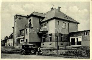 Rimaszombat, Rimavská Sobota; Nádrazie / Vasútállomás, automobil / railway station, automobile + "1938 Rimaszombat visszatért" So. Stpl. (EK)