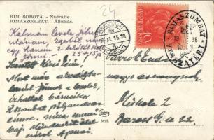 Rimaszombat, Rimavská Sobota; Nádrazie / Vasútállomás, automobil / railway station, automobile + &qu...