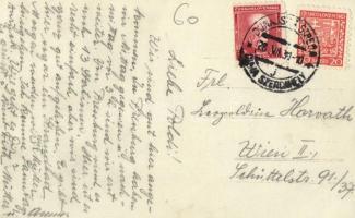 1931 Dunaszerdahely, Dunajská Streda; Sárga kastély / castle. photo + kétnyelvű bélyegző / bilingual...