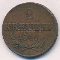 Ausztria 1848A 2kr Cu T:2  Austria 1848A 2 Kreuzer Cu C:XF  Krause KM#2188